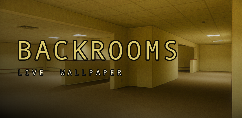 Backrooms Live Wallpaper: yellow corridors under fluorescent lights