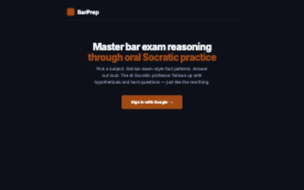 BarPrep website preview