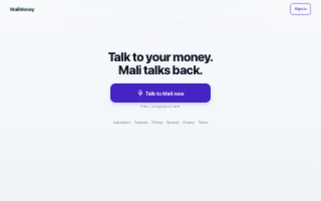 MaliMoney website preview