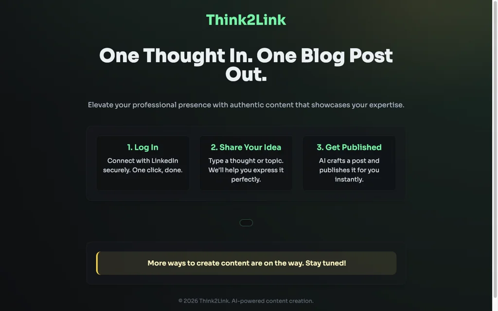 Think2Link website preview
